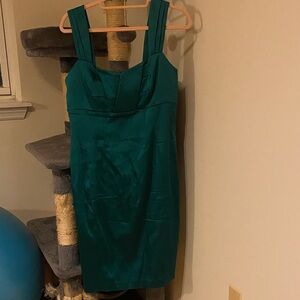 CK Green silky Sleeveless Dress
